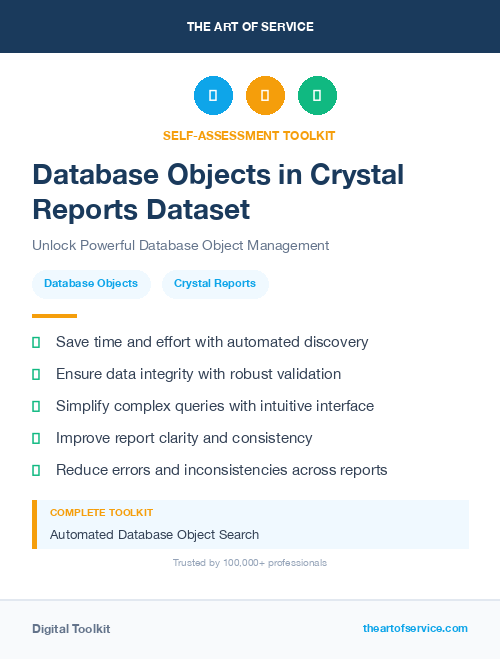 Database Objects in Crystal Reports Dataset