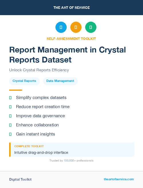Report Management in Crystal Reports Dataset