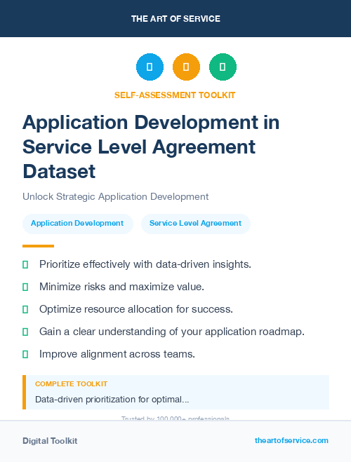Application Development in Service Level Agreement Dataset