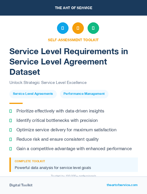Service Level Requirements in Service Level Agreement Dataset