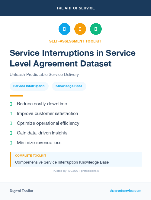 Service Interruptions in Service Level Agreement Dataset
