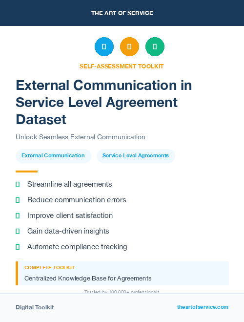 External Communication in Service Level Agreement Dataset