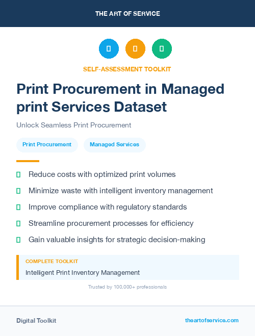 Print Procurement in Managed print Services Dataset