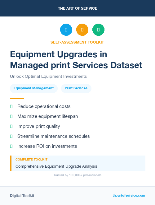 Equipment Upgrades in Managed print Services Dataset