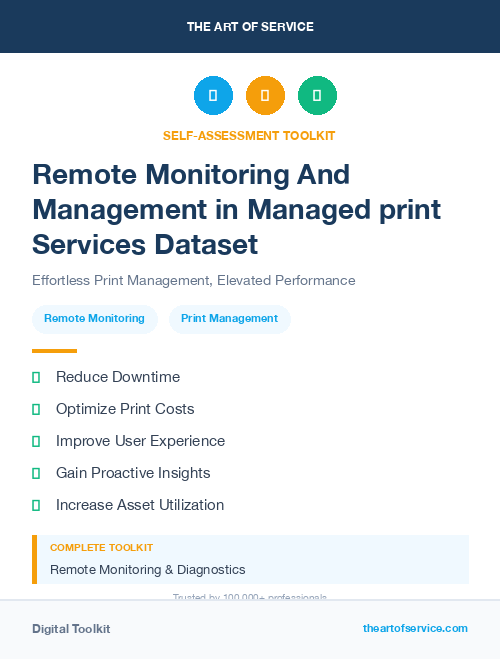 Remote Monitoring And Management in Managed print Services Dataset