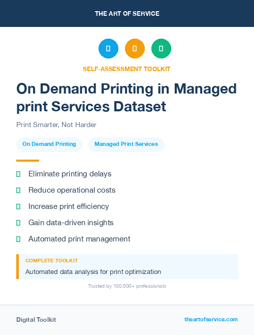On Demand Printing in Managed print Services Dataset