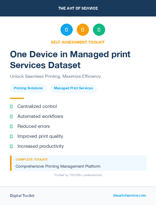 One Device in Managed print Services Dataset