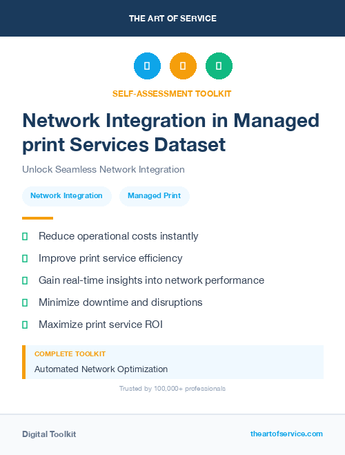Network Integration in Managed print Services Dataset