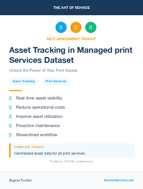 Asset Tracking in Managed print Services Dataset