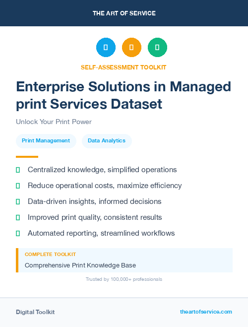 Enterprise Solutions in Managed print Services Dataset
