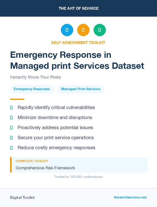 Emergency Response in Managed print Services Dataset