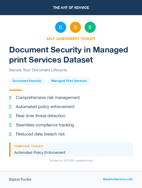 Document Security in Managed print Services Dataset