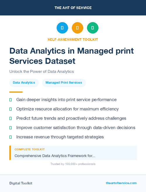 Data Analytics in Managed print Services Dataset