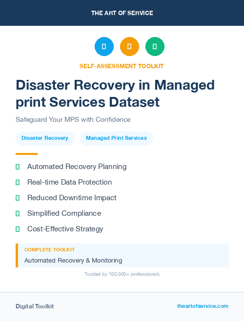 Disaster Recovery in Managed print Services Dataset