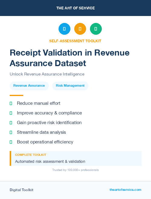 Receipt Validation in Revenue Assurance Dataset