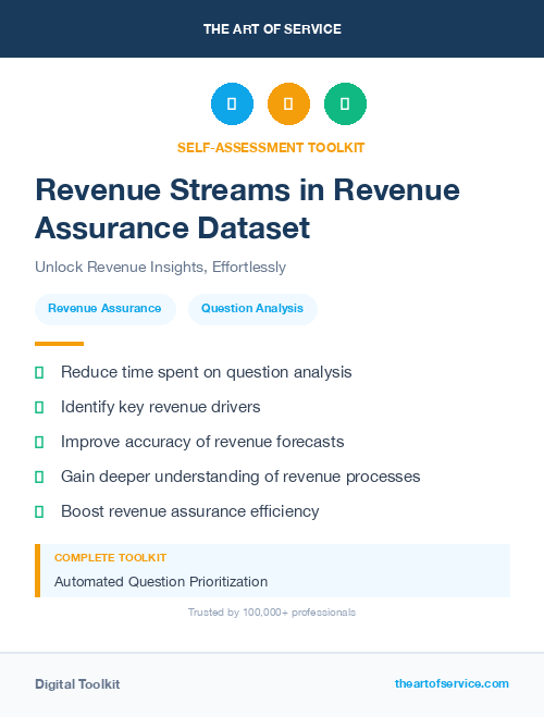 Revenue Streams in Revenue Assurance Dataset