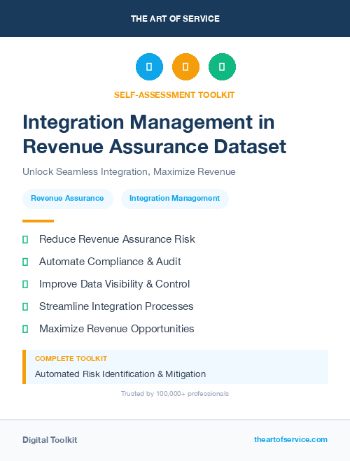 Integration Management in Revenue Assurance Dataset