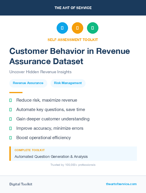 Customer Behavior in Revenue Assurance Dataset