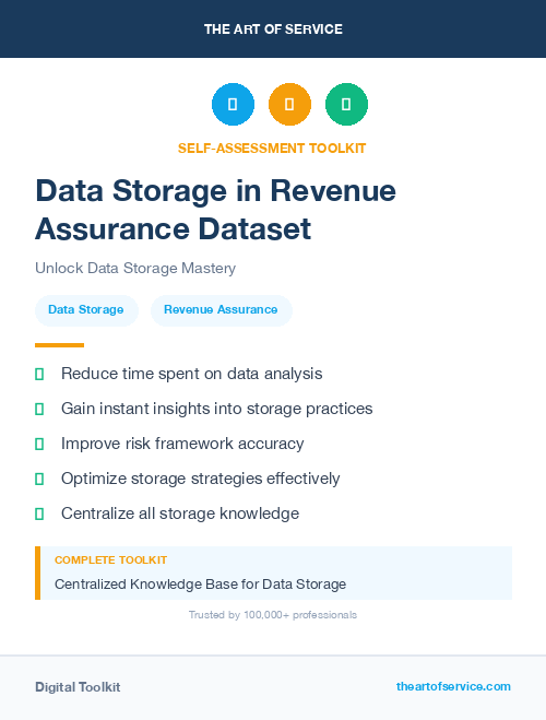Data Storage in Revenue Assurance Dataset