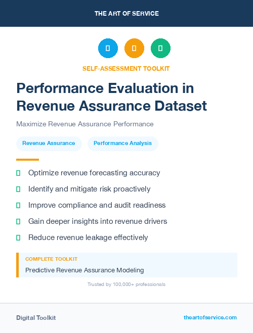 Performance Evaluation in Revenue Assurance Dataset