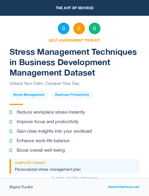 Stress Management Techniques in Business Development Management Dataset