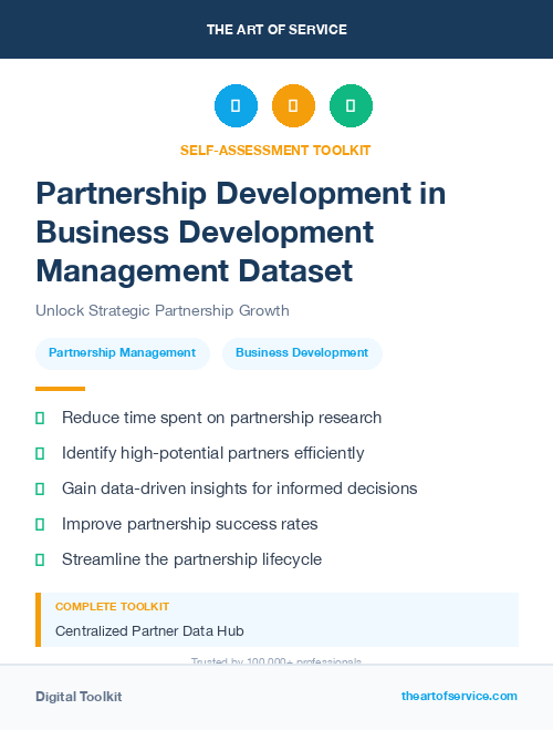 Partnership Development in Business Development Management Dataset