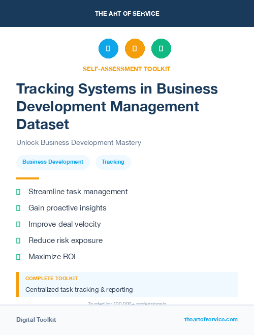 Tracking Systems in Business Development Management Dataset