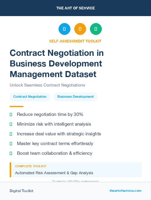 Contract Negotiation in Business Development Management Dataset