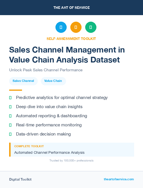 Sales Channel Management in Value Chain Analysis Dataset