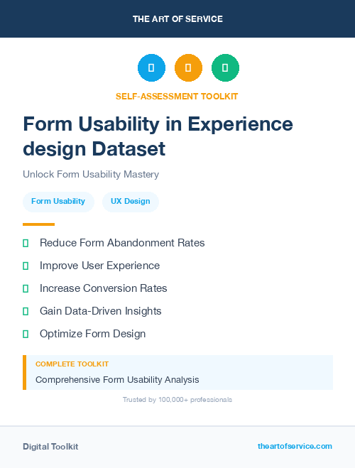 Form Usability in Experience design Dataset