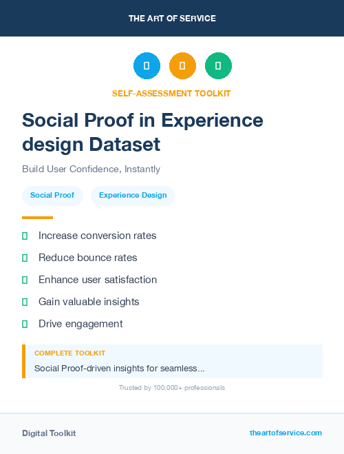 Social Proof in Experience design Dataset