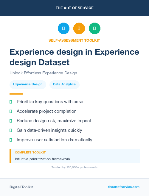 Experience design in Experience design Dataset