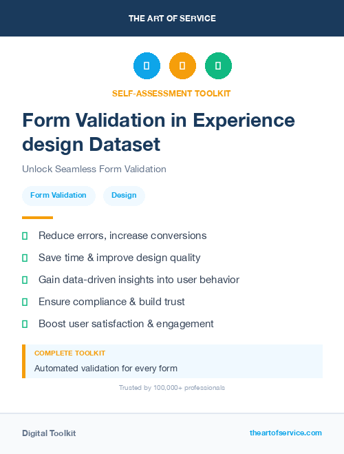 Form Validation in Experience design Dataset