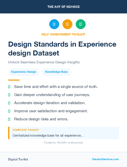 Design Standards in Experience design Dataset