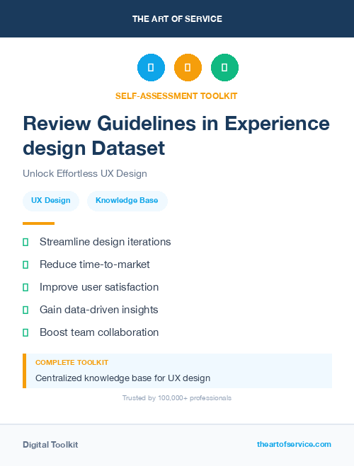 Review Guidelines in Experience design Dataset