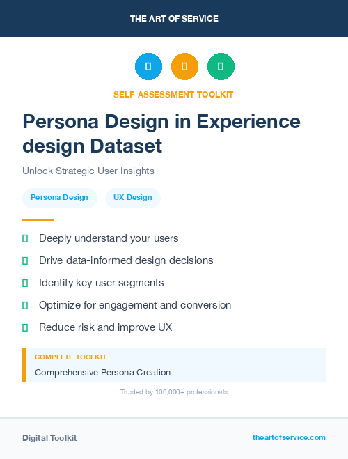 Persona Design in Experience design Dataset