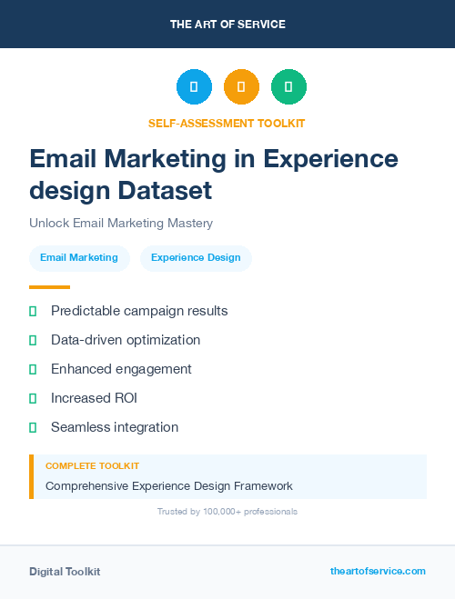 Email Marketing in Experience design Dataset