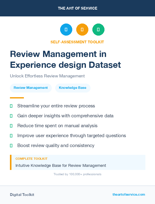 Review Management in Experience design Dataset