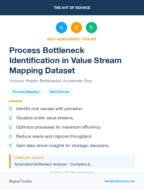 Process Bottleneck Identification in Value Stream Mapping Dataset