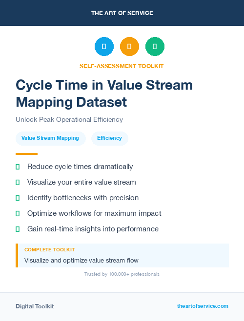 Cycle Time in Value Stream Mapping Dataset