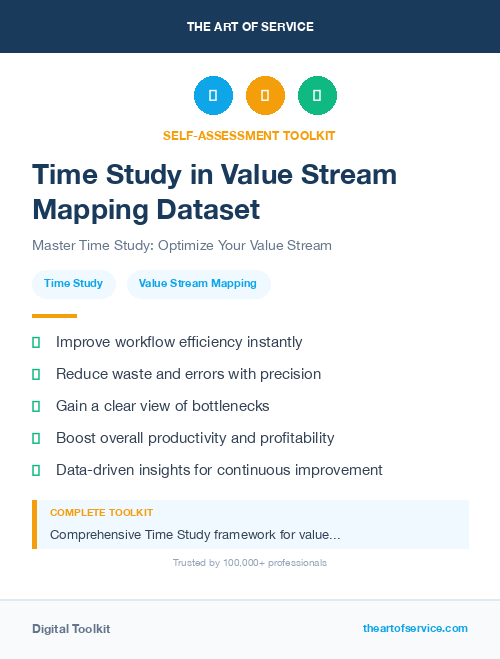 Time Study in Value Stream Mapping Dataset