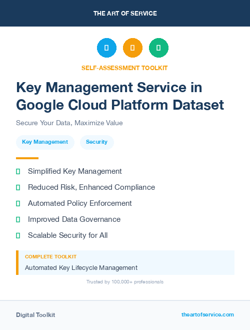 Key Management Service in Google Cloud Platform Dataset