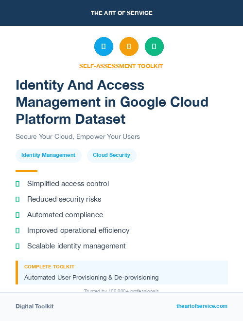 Identity And Access Management in Google Cloud Platform Dataset