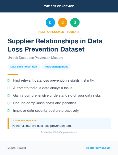 Supplier Relationships in Data Loss Prevention Dataset