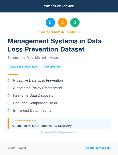 Management Systems in Data Loss Prevention Dataset