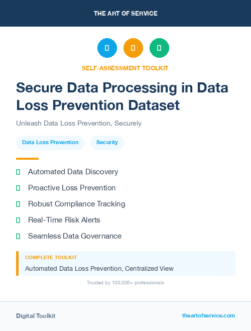 Secure Data Processing in Data Loss Prevention Dataset