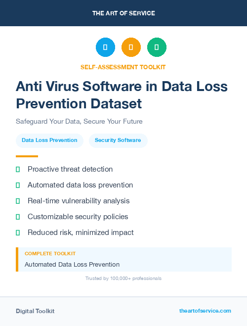 Anti Virus Software in Data Loss Prevention Dataset