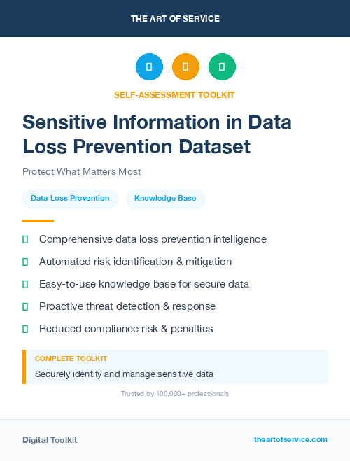 Sensitive Information in Data Loss Prevention Dataset