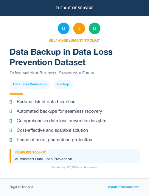Data Backup in Data Loss Prevention Dataset