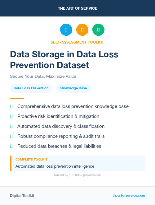 Data Storage in Data Loss Prevention Dataset